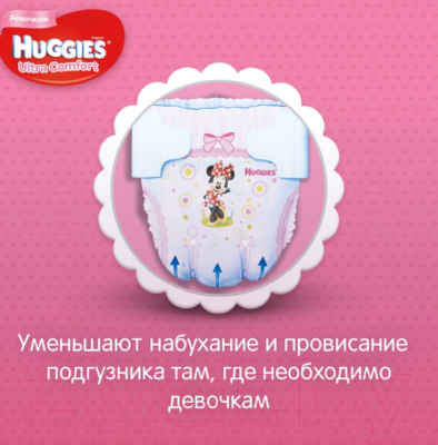 Подгузники детские Huggies Ultra Comfort 4 Disney Girl (126шт)