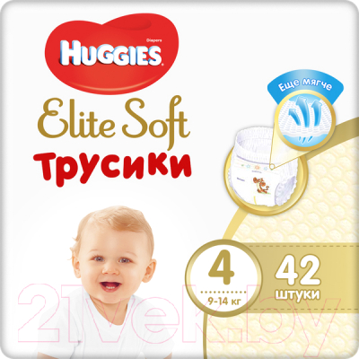 Подгузники-трусики детские Huggies Elite Soft 4 Mega (42шт)