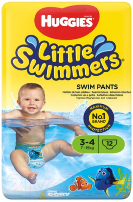 Подгузники-трусики детские Huggies Little Swimmers 3-4 (12шт)