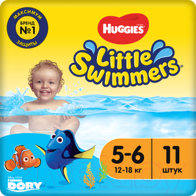 Подгузники-трусики детские Huggies Little Swimmers 5-6 (11шт)