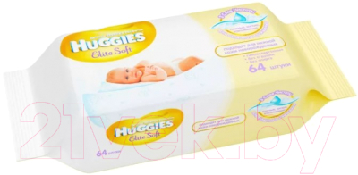 Влажные салфетки детские Huggies Elite Soft (64шт)