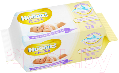 Влажные салфетки детские Huggies Elite Soft (128шт)