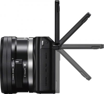 Беззеркальный фотоаппарат Sony NEX-3NL (Black) - поворот дисплея, вид сбоку