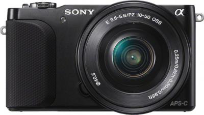Беззеркальный фотоаппарат Sony NEX-3NL (Black) - фронтальный вид