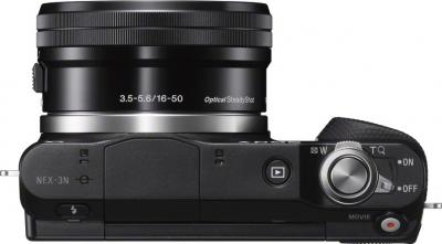 Беззеркальный фотоаппарат Sony NEX-3NL (Black) - вид сверху