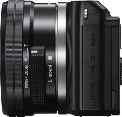 Беззеркальный фотоаппарат Sony NEX-3NL (Black) - вид сбоку