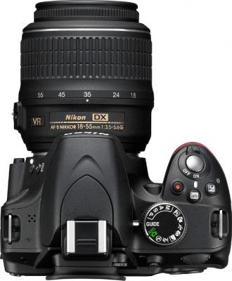 Зеркальный фотоаппарат Nikon D3200 (Kit 18-55mm VR + 55-300mm VR) - вид сверху