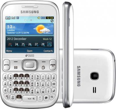 Мобильный телефон Samsung S3332 Ch@t 333 (White GT-S3332CWASER) - передняя, задняя и боковая панели
