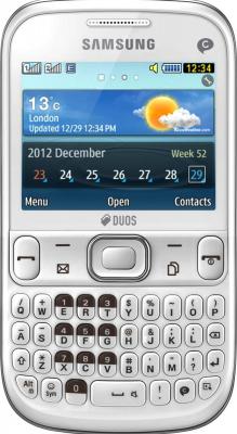 Мобильный телефон Samsung S3332 Ch@t 333 (White GT-S3332CWASER) - общий вид