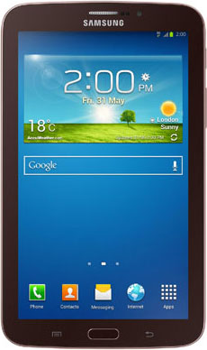 Планшет Samsung Galaxy Tab 3 7.0 8GB 3G (Gold-Brown SM-T211) - фронтальный вид 