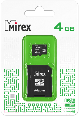 Карта памяти Mirex microSDHC (Class 10) 4GB (13613-AD10SD04)