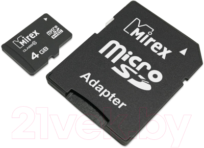 Карта памяти Mirex microSDHC (Class 10) 4GB (13613-AD10SD04)