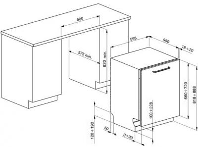 Посудомоечная машина Smeg STP364S - схема