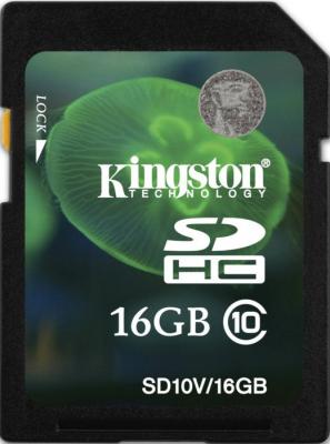 Карта памяти Kingston SDHC (Class 10) 16 Gb (SD10V/16GB) - общий вид