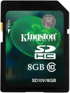 Карта памяти Kingston SDHC (Class 10) 8GB (SD10V/8GB) - общий вид