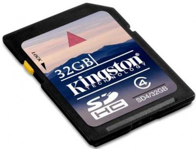 Карта памяти Kingston SDHC 32 Gb Class 4 (SD4/32GB) - общий вид