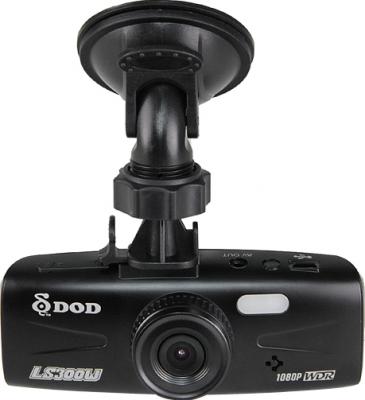 Автомобильный видеорегистратор DOD LS300W - общий вид с креплением