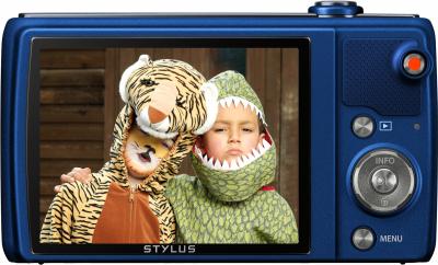 Компактный фотоаппарат Olympus VR-370 (синий) - дисплей