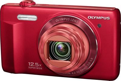 Компактный фотоаппарат Olympus VR-370 (красный) - общий вид