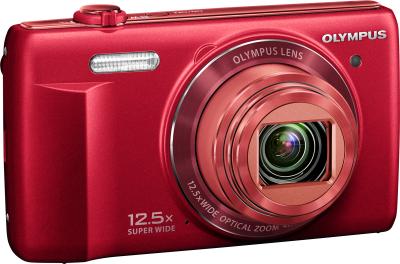 Компактный фотоаппарат Olympus VR-370 (красный) - общий вид