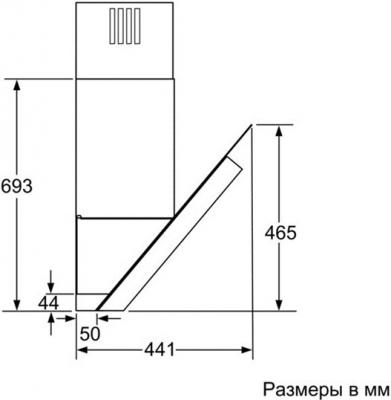 Вытяжка наклонная Bosch DWK09E850 - схема