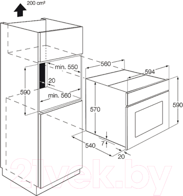 Электрический духовой шкаф Zanussi ZOB53811PR