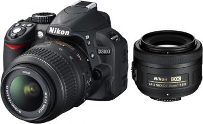 Зеркальный фотоаппарат Nikon D3100 Double Kit (18-55mm VR + 35mm f/1.8G) - общий вид