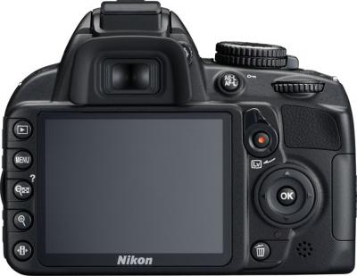 Зеркальный фотоаппарат Nikon D3100 Double Kit (18-55mm VR + 35mm f/1.8G) - вид сзади