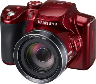 Компактный фотоаппарат Samsung WB2100 (EC-WB2100BPRRU Red) - общий вид