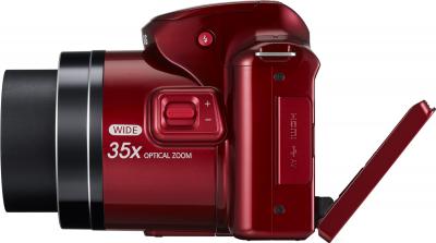 Компактный фотоаппарат Samsung WB2100 (EC-WB2100BPRRU Red) - вид сбоку