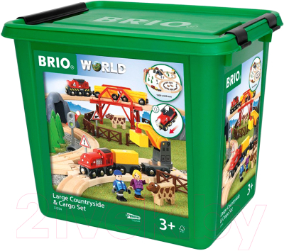 Железная дорога игрушечная Brio Сельская местность и грузовой поезд 33934