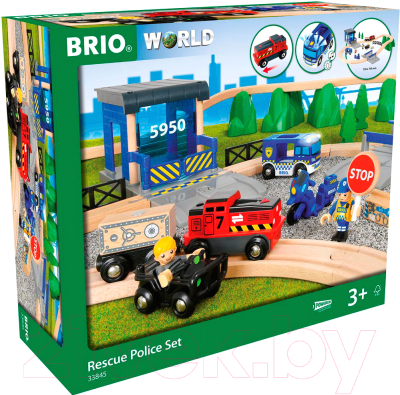 Железная дорога игрушечная Brio Полиция 33845