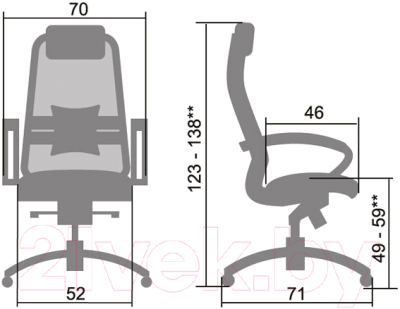 Кресло офисное Metta Samurai SL1.02 (черный)