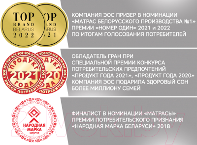 Матрас в кроватку EOS Беби-3 60x140 (джерси)