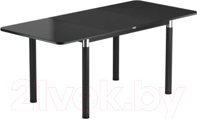 Обеденный стол Васанти Плюс Классик 120/178x80/ОЧ (черный/черный)