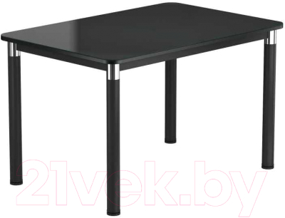 Обеденный стол Васанти Плюс Классик 110/158x70/ОЧ (черный/черный)