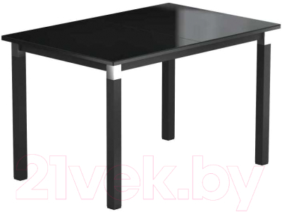 Обеденный стол Васанти Плюс Люкс 120/178x80/ОЧ (черный/черный)