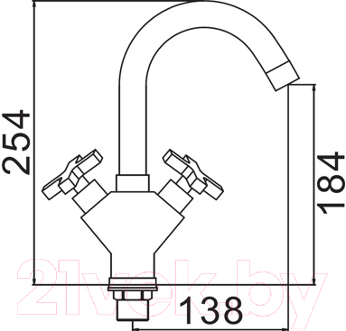 Смеситель Ledeme L1084-2