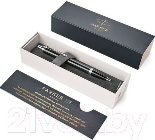 Ручка шариковая имиджевая Parker IM Metal Black CT 1931665 — фото 3