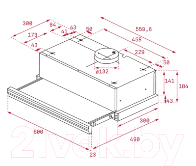 Вытяжка телескопическая Teka CNL 6415 Plus / 40436821 (белый)