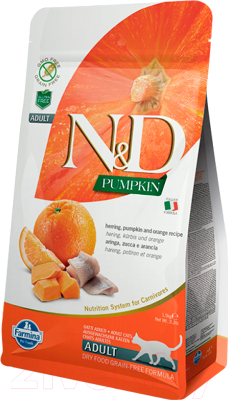 Сухой корм для кошек Farmina N&D Grain Free Pumpkin Herring & Orange Adult (0.3кг)