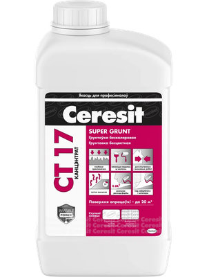 Грунтовка Ceresit CT 17 Supergrunt (1л) - 