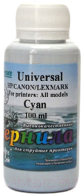 Контейнер с чернилами White Ink Universal HP/Canon/Lexmark Cyan (100мл)