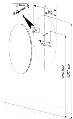 Зеркало Triton Лира 65 (007.42.0650.001.02.01.U)