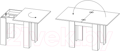 Обеденный стол Сокол-Мебель СО-1 (белый)