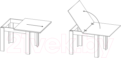 Обеденный стол Сокол-Мебель СО-2 (белый)