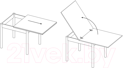 Обеденный стол Сокол-Мебель СО-2м (белый)