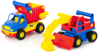 Набор игрушечной техники Полесье КонсТрак с экскаватором колесным / 40855 (в коробке) - 