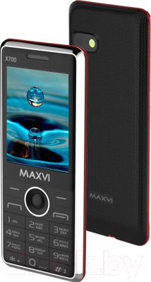 Мобильный телефон Maxvi X700 (черный/красный)