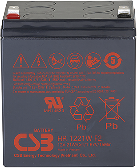 Аккумуляторная батарея CSB HR 1221W F2 12V/5Ah